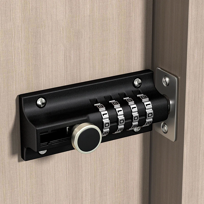 Zamek szyfrowy bez wiercenia, zatrzask do drzwi, wodoodporny i nierdzewny, klamra do drzwi zewnętrznych, drzwi drewniane, zamek zabezpieczający i antykradzieżowy.