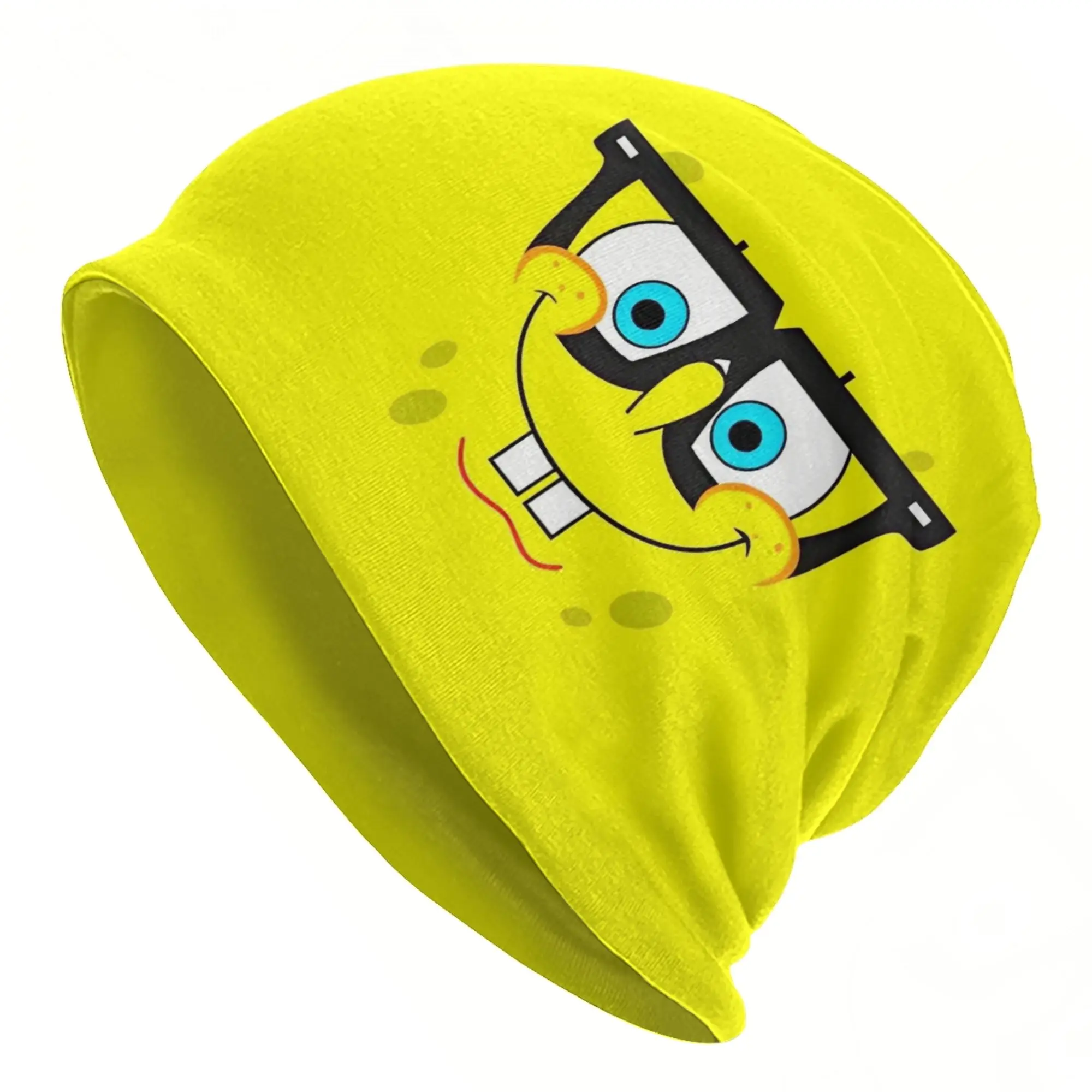 Spongebobed SquarePants Cap  Hip Hop Unisex Street Skullies Beanies Hats Spring Warm Multifunction Bonnet Knit Hat