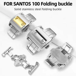 18MM 21MM Metal watch Buckle For Cartier Santos 100 Belt Folding Buckle High Quality Stainless Steel Watch Buckle Accessories