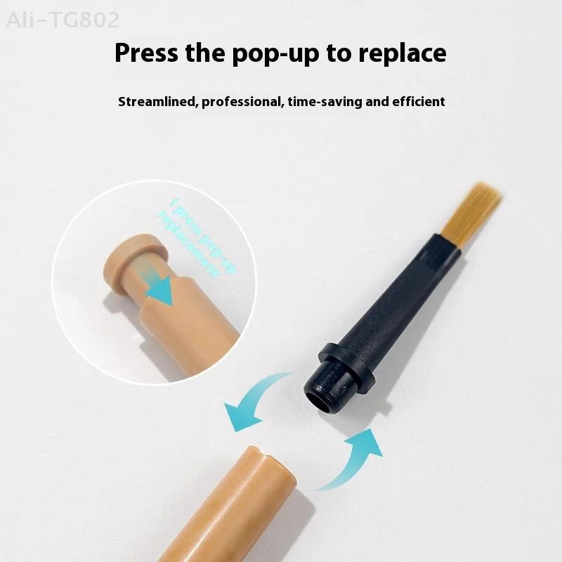 12 stks/set wegwerp nagellakborstels pen kan vervangende kop vloeibare applicators voor fototherapie manicure gereedschap