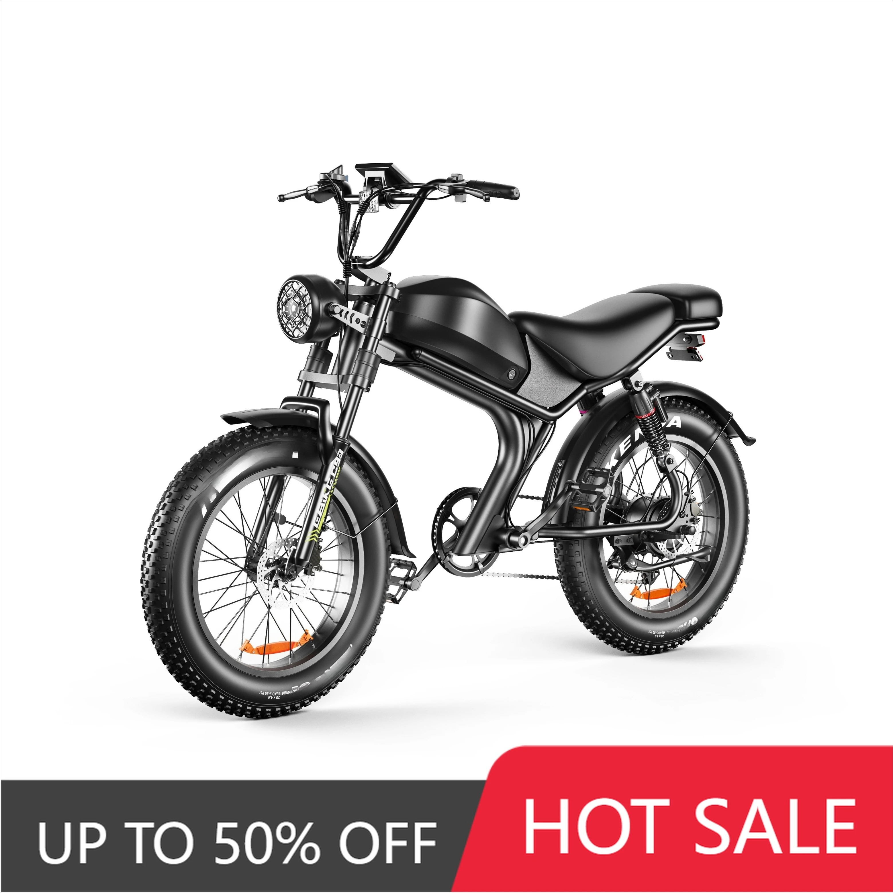 WWQ Warehouse delivery EMOKO 20 inch single and double motor electric bicycle fat tire 48v remote powerful electric bicycle fact