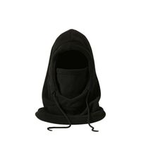 Neck Warmer Drawstring Winter Cycling Headgear Adjustable Thickened Pullover Cap Keep Warm Solid Color Helmet Hat Girls