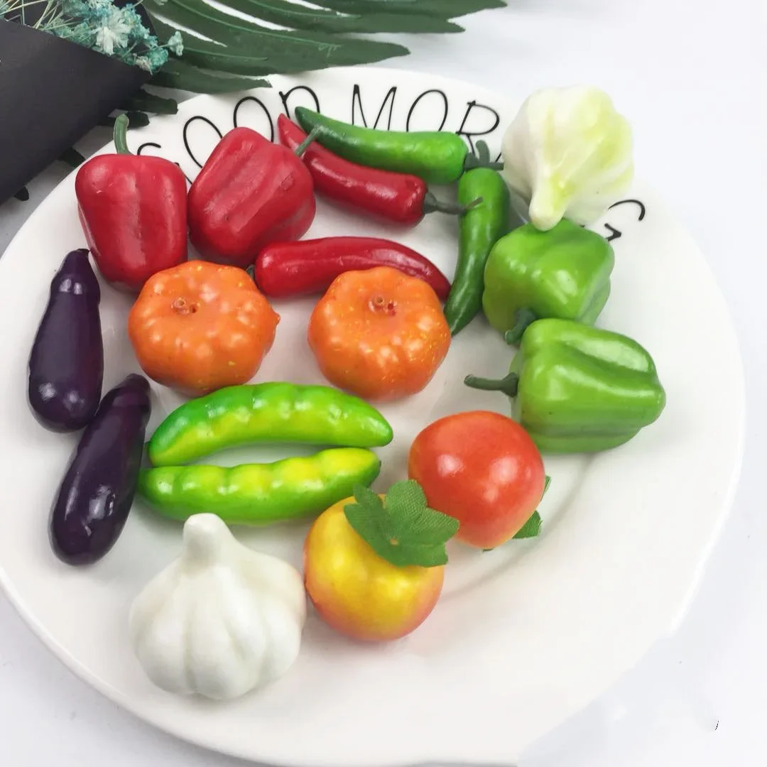 30PCS Simulation Gemüse Schaum Gefälschte Gemüse Modell Kind Aufklärung Bildung Fotografie Foto Küche Kinder