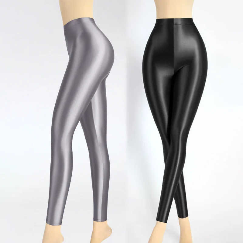 

Summer Glossy Transparent Ultra-thin Seamless Sexy Leggings See Through Sheer Sexy Yoga Pants Workout Leggings