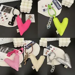 Key Lanyard Fabric Key Cute Simple Filled Love Heart Confession Pendant Women Niche Design Bag Charm Bag Accessories Small Gift