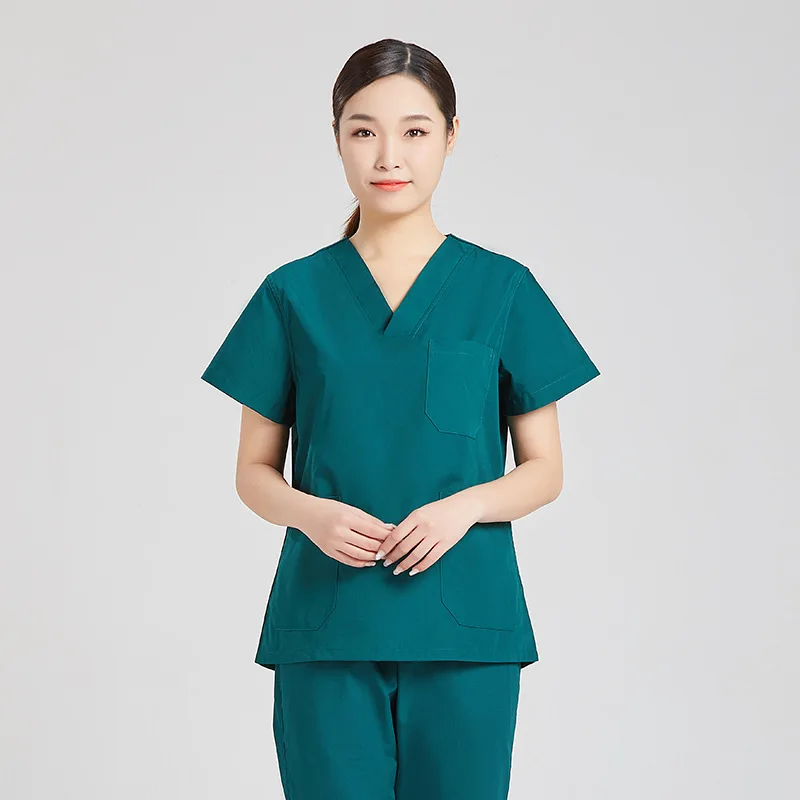 Multi-coloured Nurses Uniforms Hand Wash Clothes Short Sleeve Split Suit Medical and Nursing Work Uniforms for Men and Women