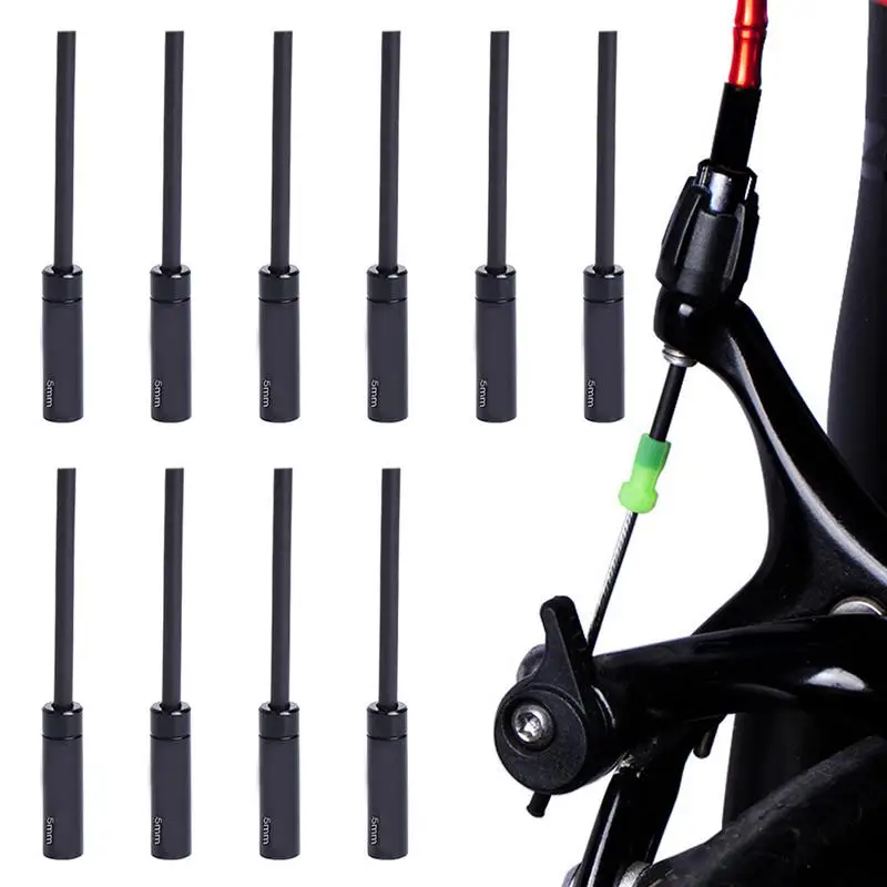 Bikes Brake Cables & Housing Dustproof Cycling Caps 10 Pieces Cable End Tips Rust Proof End Cap Crimps For Bicycles