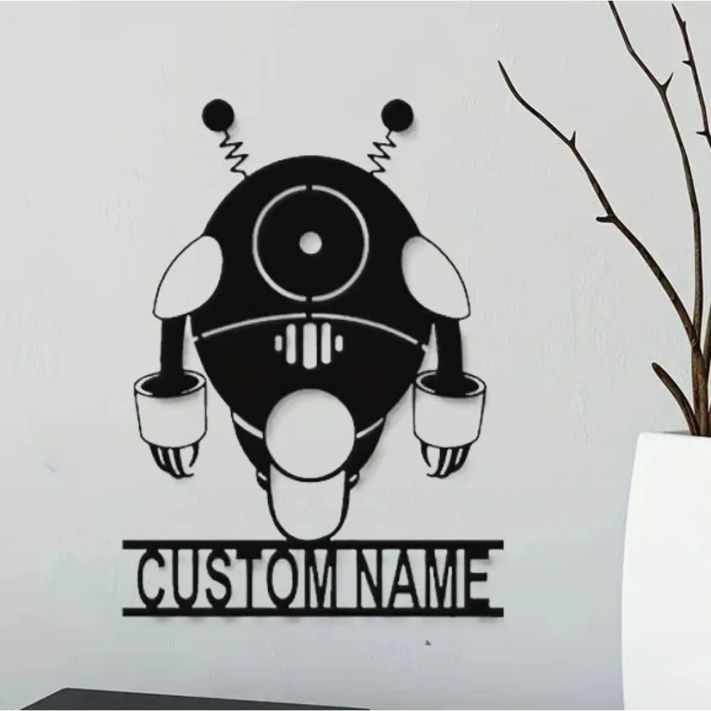 

Innovative Personalized Name Robot Metal Wall Sculptures Custom Designed for Robot Fans' Homes and Kid's Bedrooms