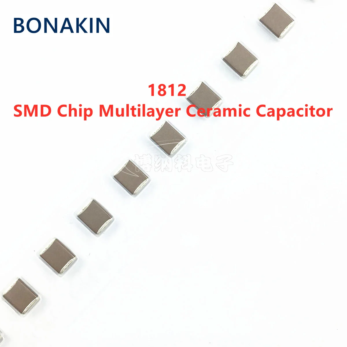 Capacitor cerâmico multicamadas, microplaqueta de SMD, 1812, 3.3NF, 1000V, 2000V, 332K, 10%, X7R, 4532, 10 PCes