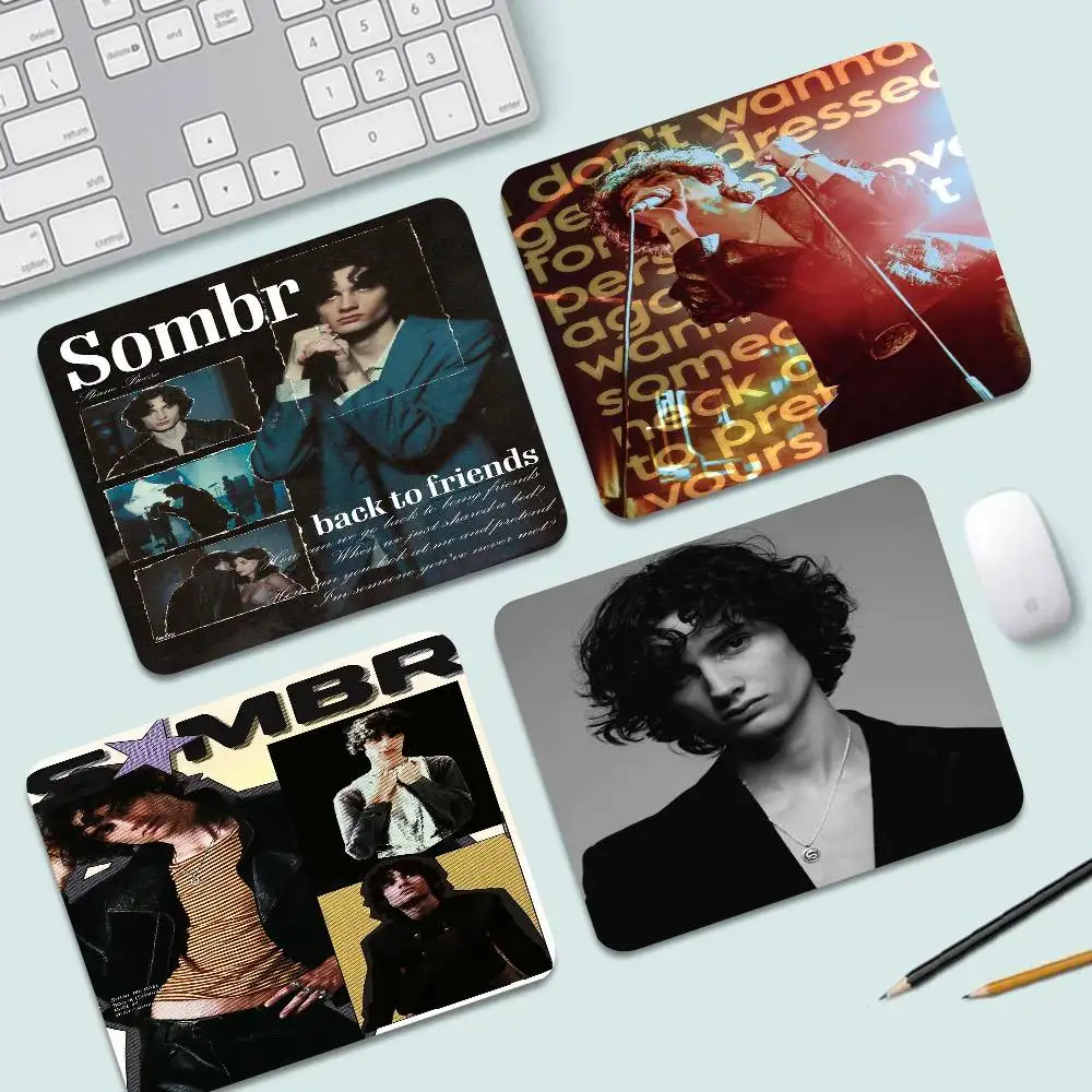 S-Sombr SINGER Album mouse pad small size creative table mat coaster game mouse pad desk mouse accessories square carpet