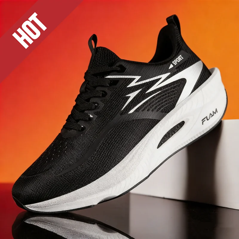 

Men Running Shoes Carbon Board Air Cushion Marathon Sports Breathable Lightweight Women's Comfortable Athletic Jogging Sneakers