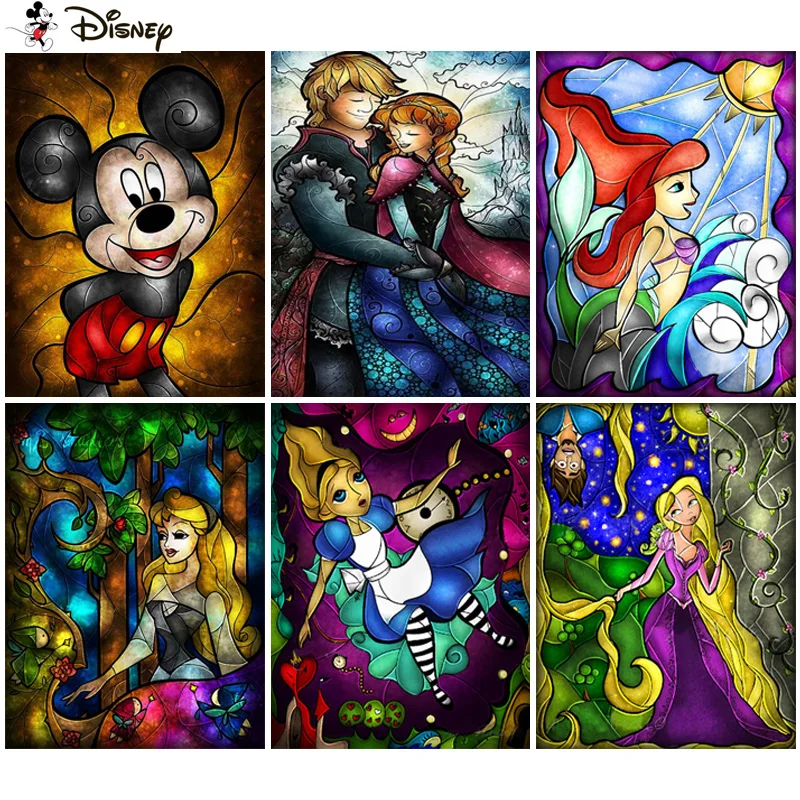 Disney Cartoon Cellophane Princess Wall Art Canvas Painting Nordic Posters and Prints Wall Pictures for Living Room Decor