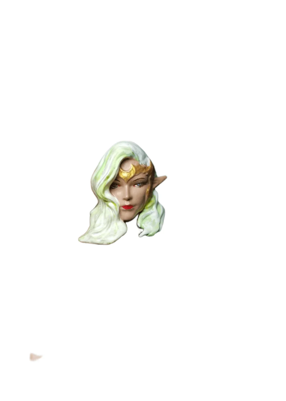 

1/12 Scale Head Carving Elf Wood Female Soldier Knight Model PVC Long Hair 6inch Action Figure Body Doll