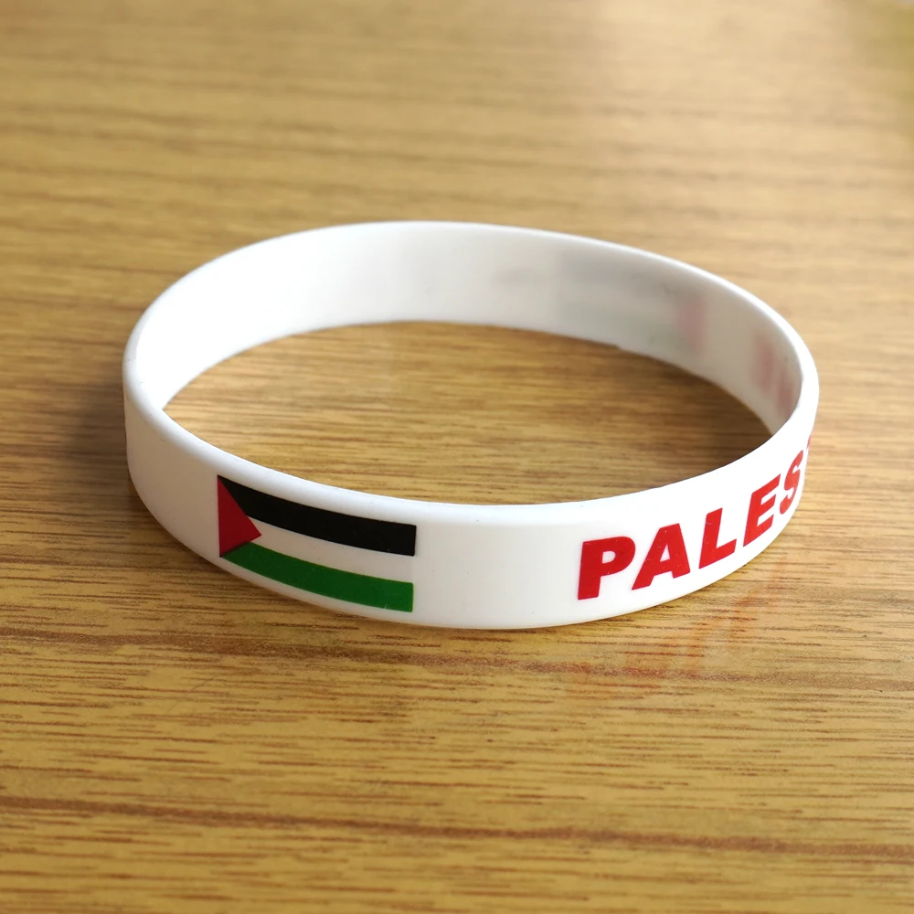 Customized 2pcs Palestine Wristband Sport Silicone Bracelet Rubber Band Fashion Accessory