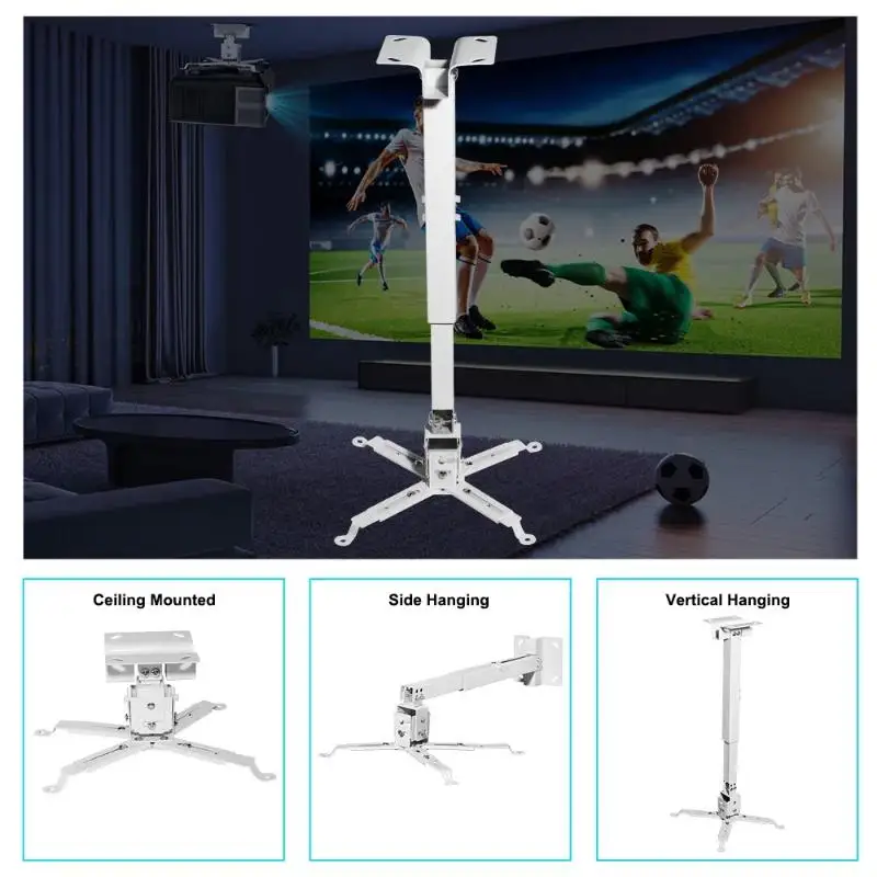 Universal Height Adjustable Ceiling Projector Mount For TD98PRO TDA7W Projector With Tray For Home Office Theater