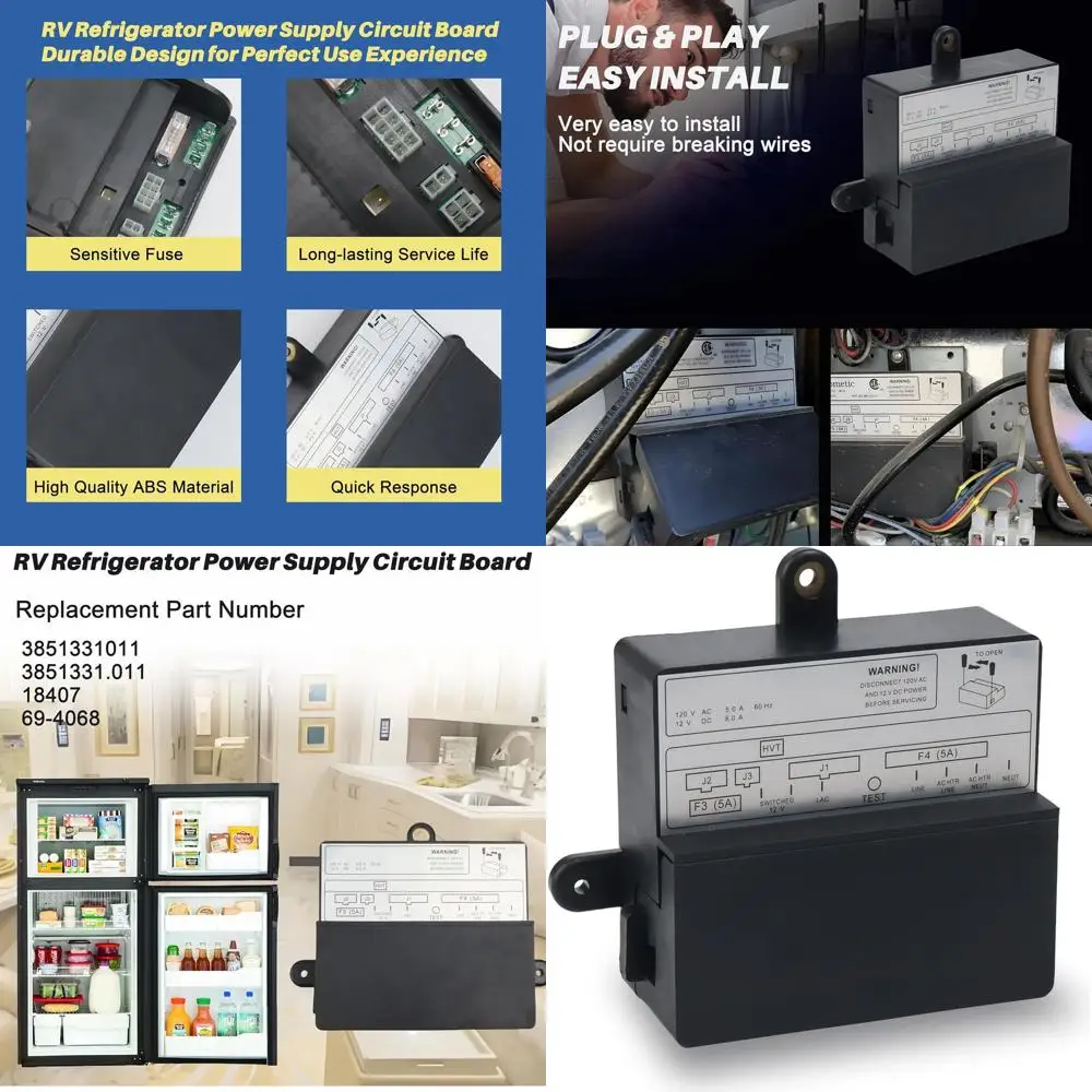 3851331011 RV Refrigerator Power Supply Circuit Board Compatible with Dometic RV DMR702/RM1350/RM3762/RM3962 Model Refrigerator,