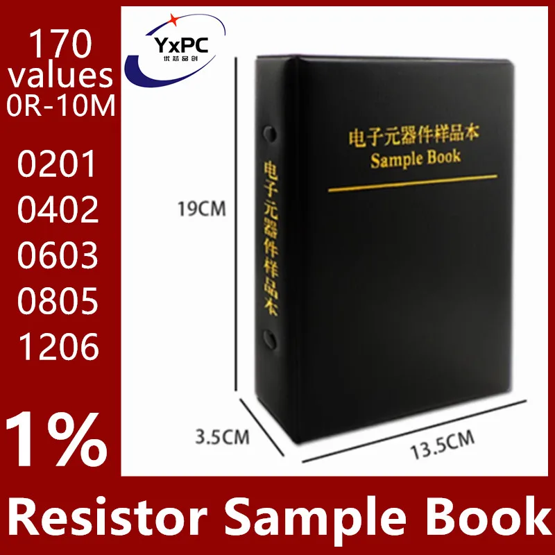 

0805 Resistor Kit Smd Book 170values Chip Resistor Assortment Kit 0201 0402 0603 1206 1% 0R-10M Smd Sample Book free shpping