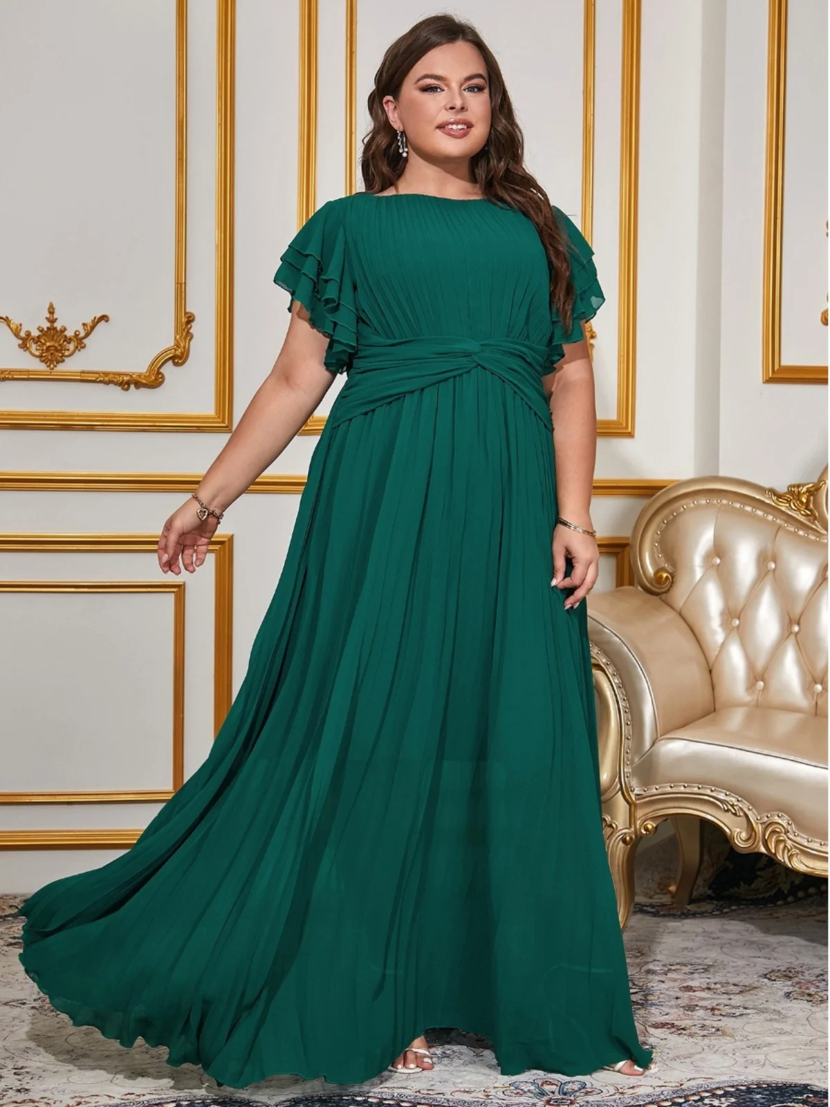 تنورة نسائية طويلة من الشيفون ذات لون نقي من Ele Dr Classy Aosphere على شكل حرف a ort Sve round Ne Dr
