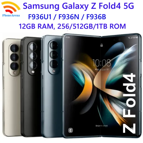 Samsung Galaxy Z Fold 4 Fold4 5G F936U1 F936N F936B 7.6" Foldable RAM 12GB ROM 256/512GB NFC Snapdragon 99% New Cell Phone