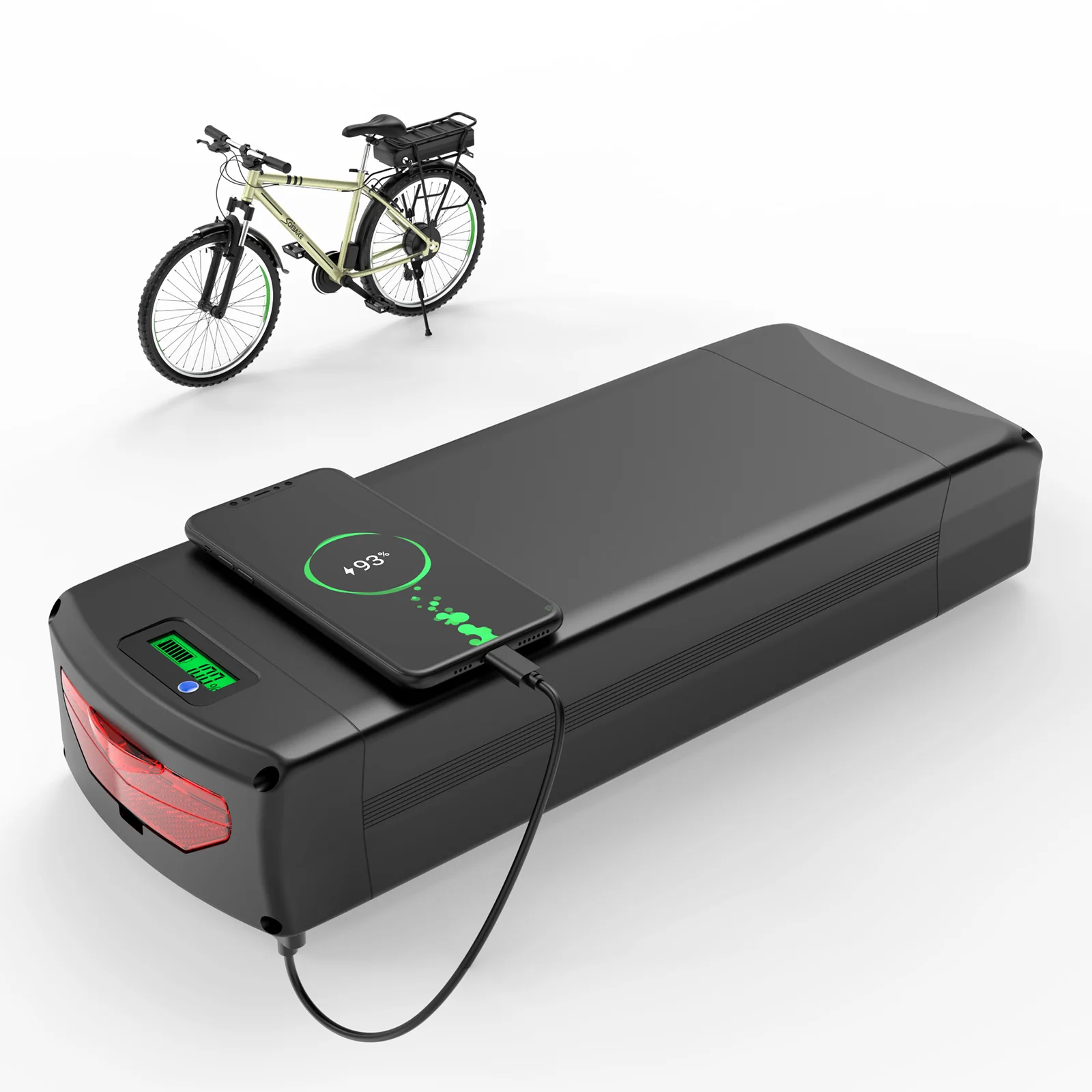 Original 21700 EBike Akku Gepäckträger 52V 48V 31,2Ah 28,Ah Elektrofahrrad für 2000W 1500W 1000W 750W 500W 24" 36" 28" E-Bike – Detail 13
