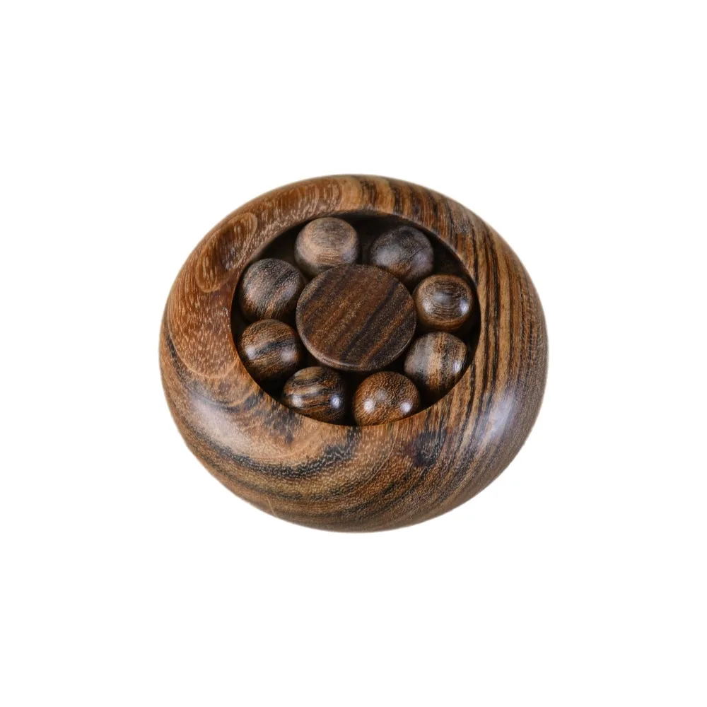 Solid Wood Wooden Fortune Bead Round Small Decorative Model Hand Massage Ball Portable 8 Spinning Beads Fidget Spinner