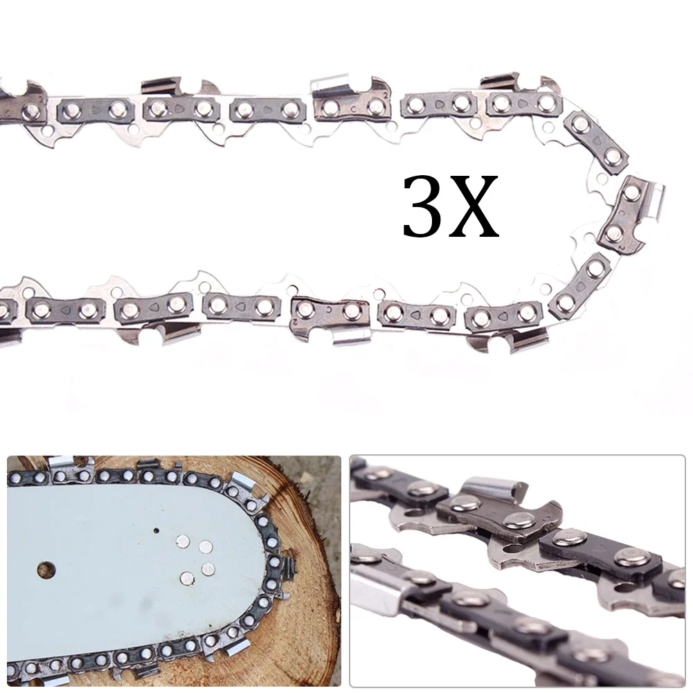 

3X 14"35cm Chainsaw Chain .3MM 3/8 0.050" 52 Drive Chainsaw Drive Link Chain Accessories Replacement Chainsaw Chain Tools