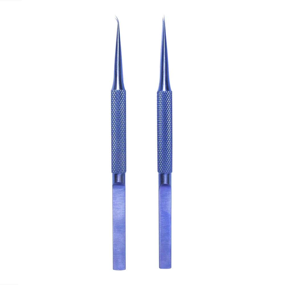 PHONEFIX Alloy Precision Tweezers Straight Curved Jump Line Tweezer for iPhone Fingerprint Jump Wire Repair Tool