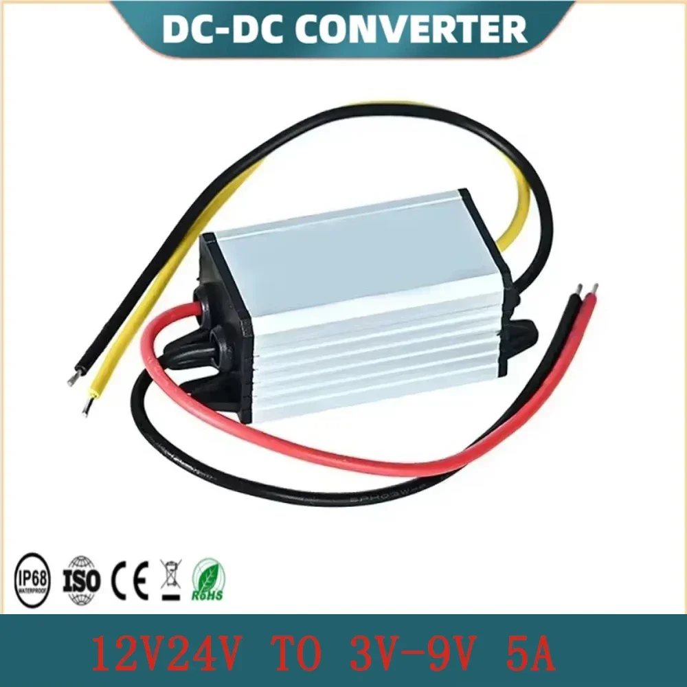 

12V24V to 9V 7.5V 6V 5V 4.2V 3.7V 3V 3.3V 5A transformer step-down module DC DCCar Buck Voltage Regulator Power Converter CE