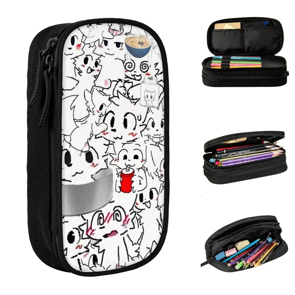 Classic Boykisser Silly Cat Pencil Cases Cute Furry Pencilcases Pen Box for Student Big Capacity Bag Students School Stationery