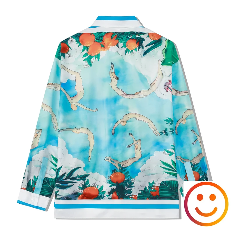 Multi Versions Pattern Print Long Sleeve Hawaii Beach Thin Shirts Men Women High Quality Seaside Holiday Shirt Clothes