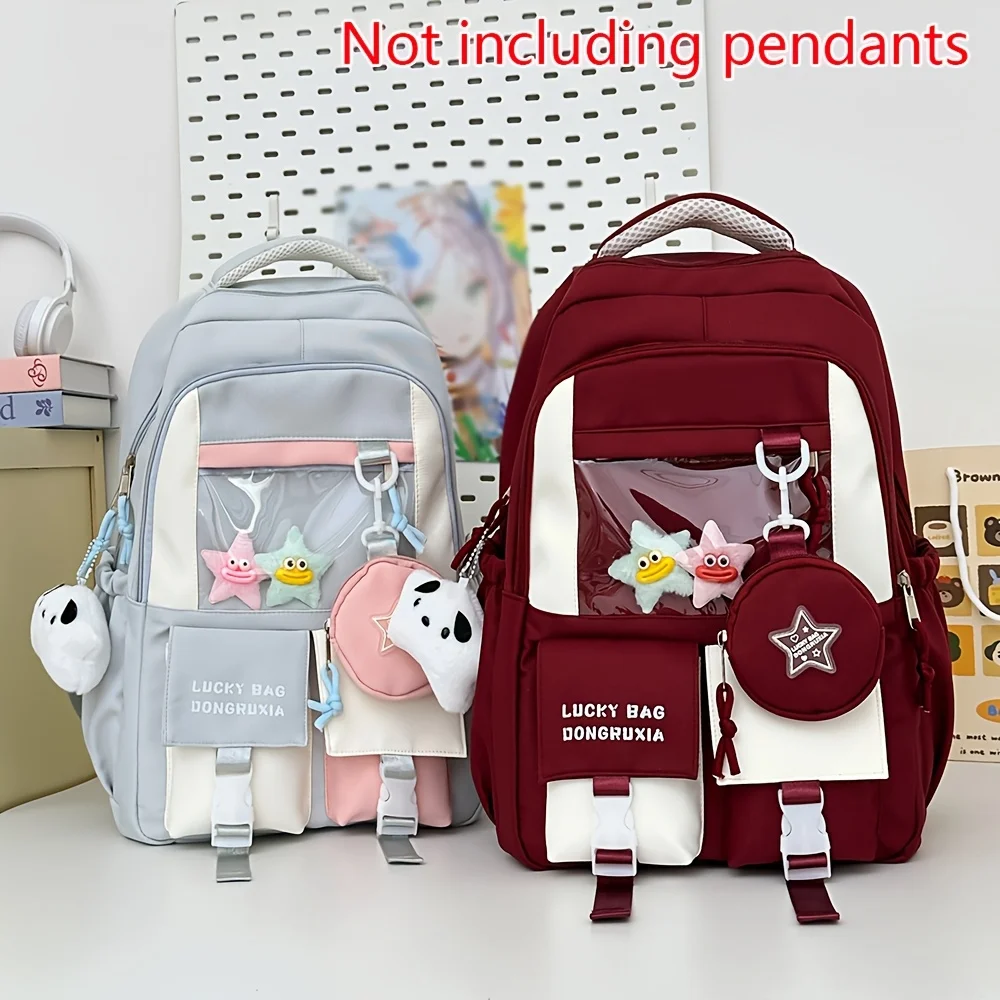 Mochila universitaria para estudiantes de secundaria y secundaria, mochila versátil de gran capacidad, mochila para computadora