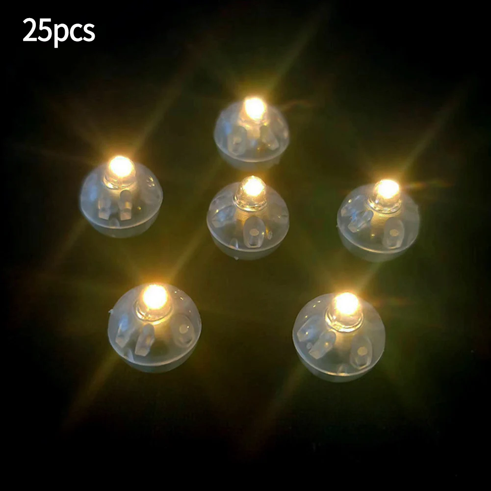 25Pcs Individual LED Balloon  Lights Tiny Wireless Battery Craft Glow Party DIY LED Luminous Spherical Lamp Party Dressing New