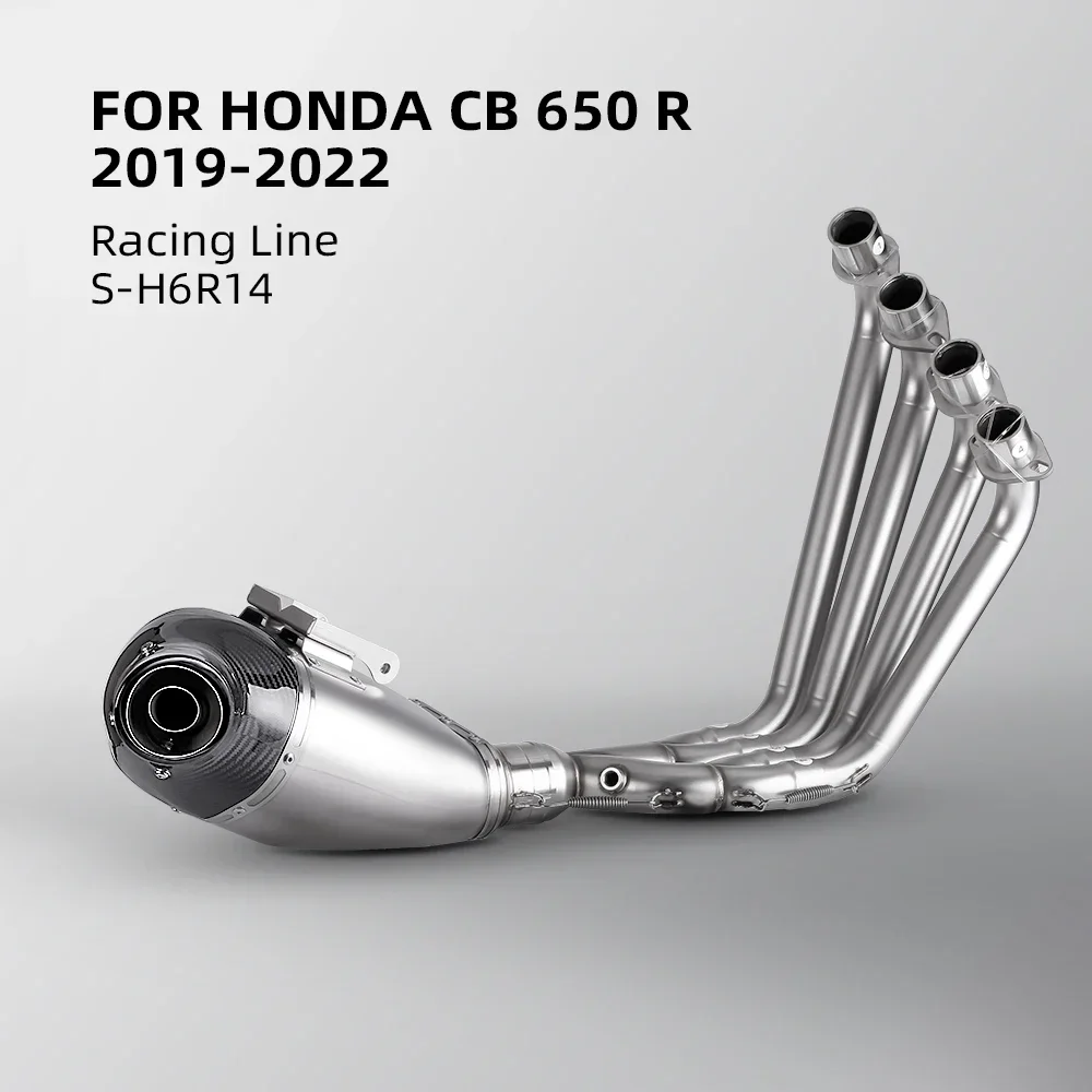 Underbody Full exhaust System Motorcycle exhaust For CB650F CBR650R CB650R CBR650F Modify Front Link Pipe Muffler 2014-2023