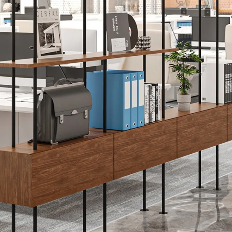Modern Minimalist Bookcases Office Solid Wood Partition Storage Rack Bookcases Multi-functional Display Furniture Rayonnages JTB
