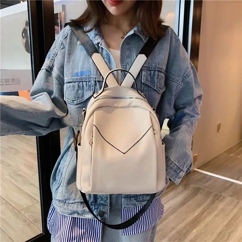 Vintage Shoulder Bags Fashion Women Leather Backpack Small PU School Bag Backpack for Teenager Girls Rucksack Mochila Feminina