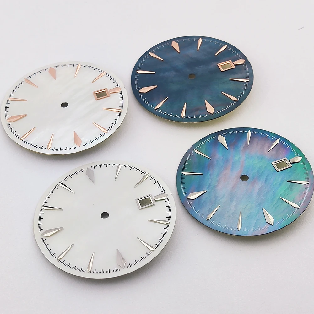 35mm Cocktail Watch Dial nh35 Dial Shell Pearl Watch Face No Logo Fit NH35/NH36/NH38/NH72 Movements Watch Accessories