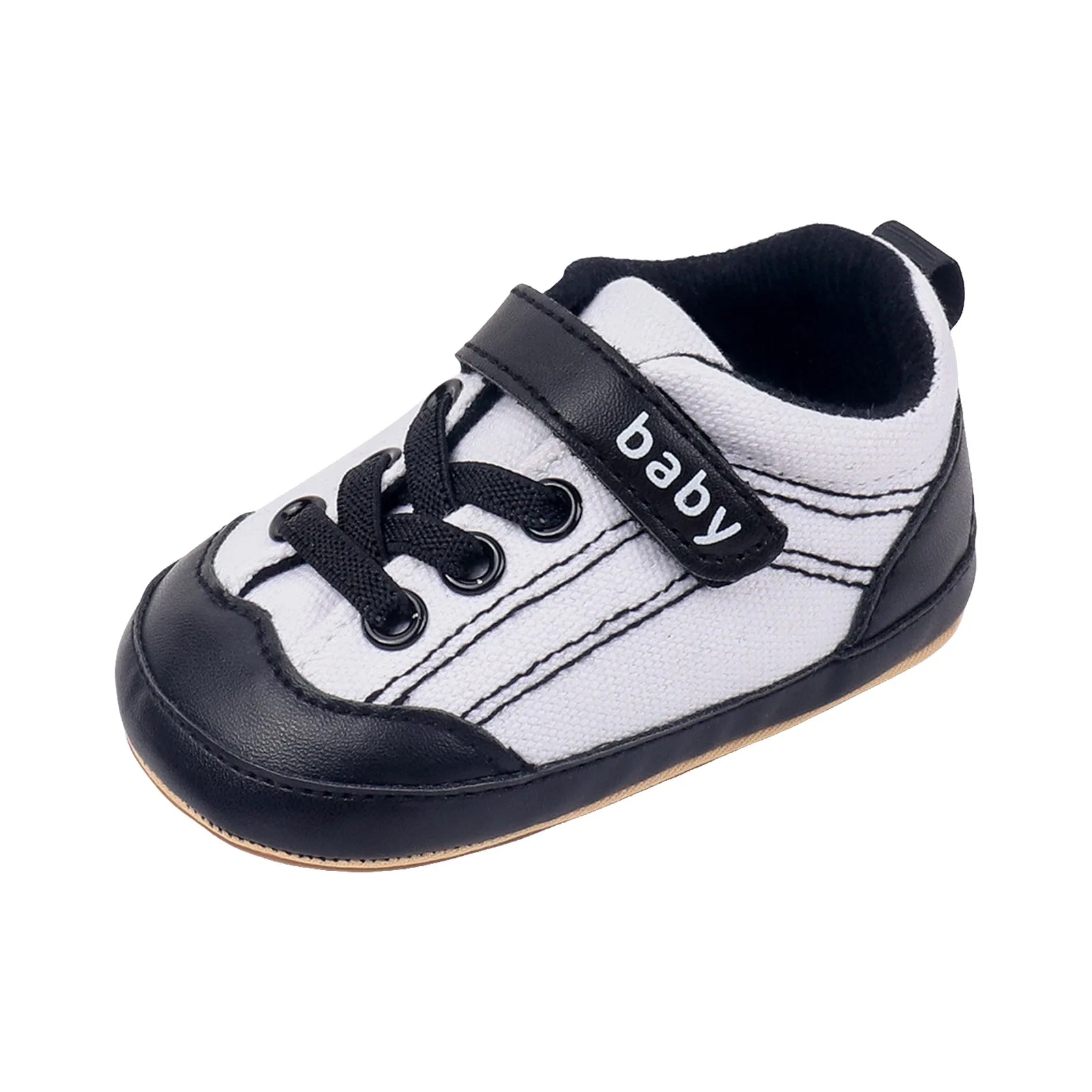 

Baby Shoe Baby And Toddler Lace Up Walking Shoes Comfortable Leather Upper Soft Soled Athletic Baby First Shoes for Walking