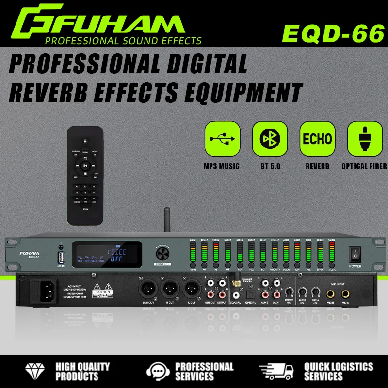 FUHAM EQD-66 المهنية المنزل قبل المرحلة المؤثر ميكروفون KTV الرقمية تردد USB بلوتوث عواء معالج كارا #1