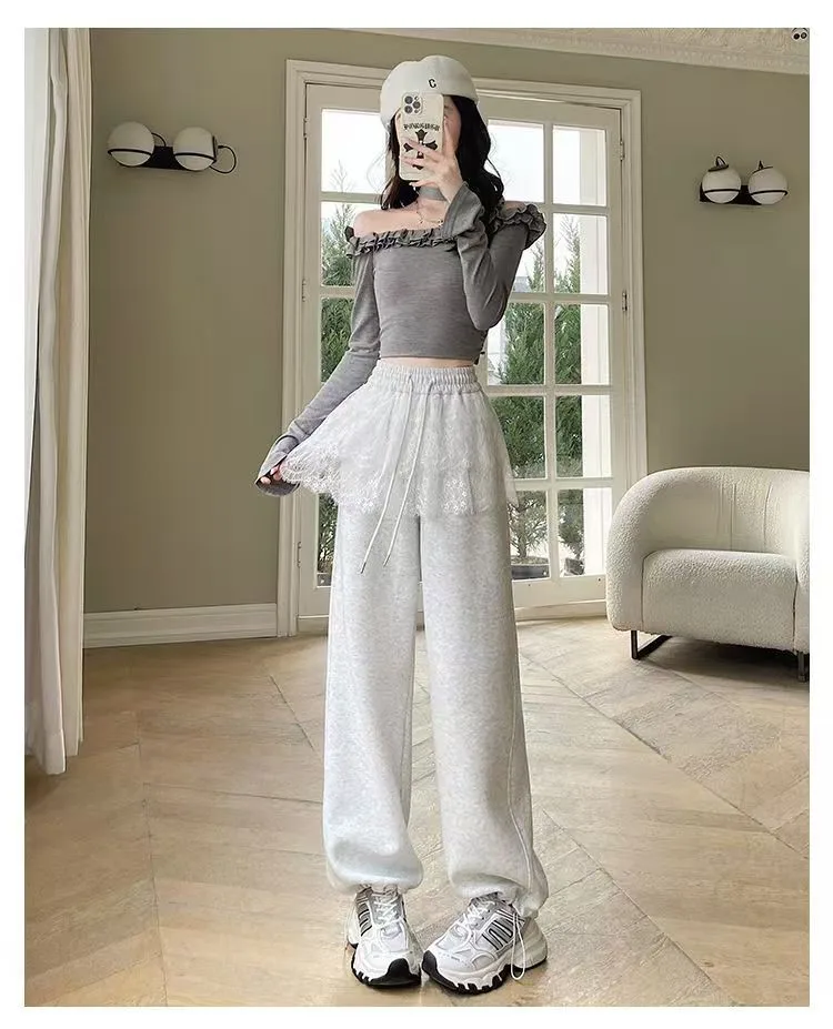 Calças de perna larga para mulher capri feminino outono lona carga multi-bolsos ao ar livre utilitário durável resistente ao desgaste detalhe de secagem rápida