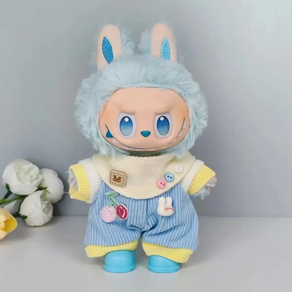 

For Labubu V1 V2 for Bao-ao outfit Doll Clothes Fashion Sports Clothes Doll Clothes Color Match Hoodies Dolls Accessories