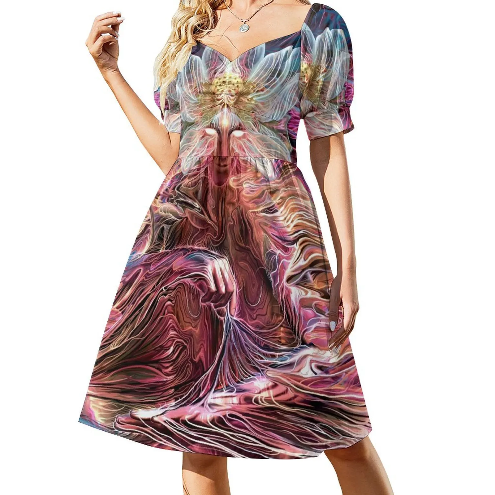 

Lotus Guidance Short Sleeved Dress evening dress ladies clothing women summer 2025 dress for women 2025