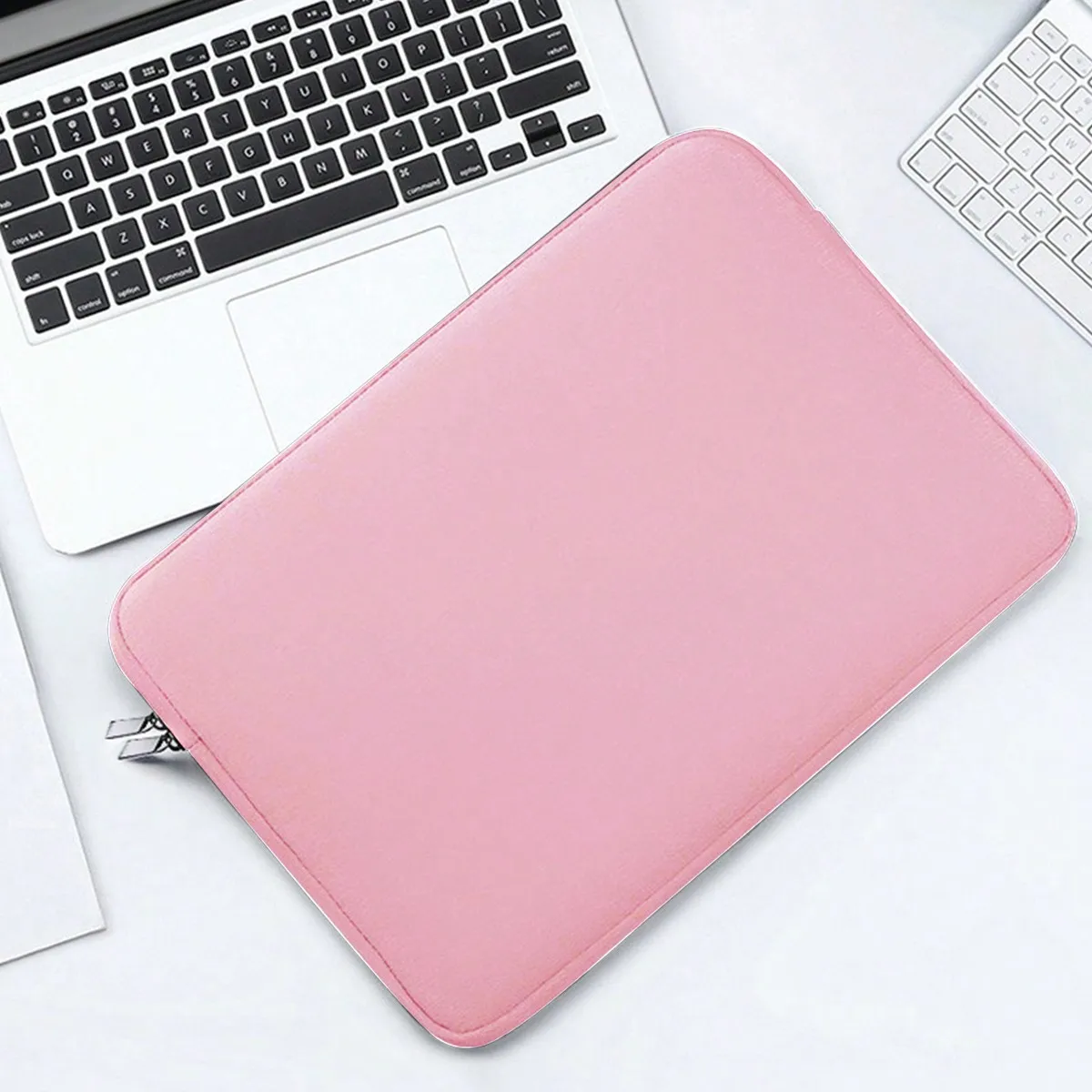 

Чехол для ноутбука в повседневном стиле, дизайн с двойной молнией, защитный чехол от падения, тонкая и портативная деловая офисная сумка для компьютера