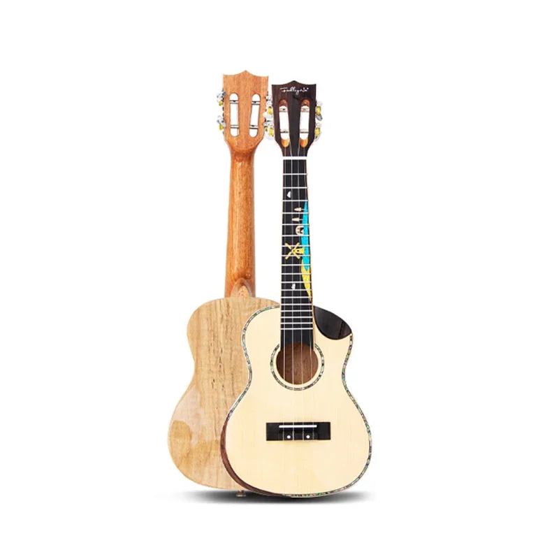 

Professional 23" Acoustic Ukulele With Solid Spruce TOP /Rotten woode Body, 23inch ukulele Concert