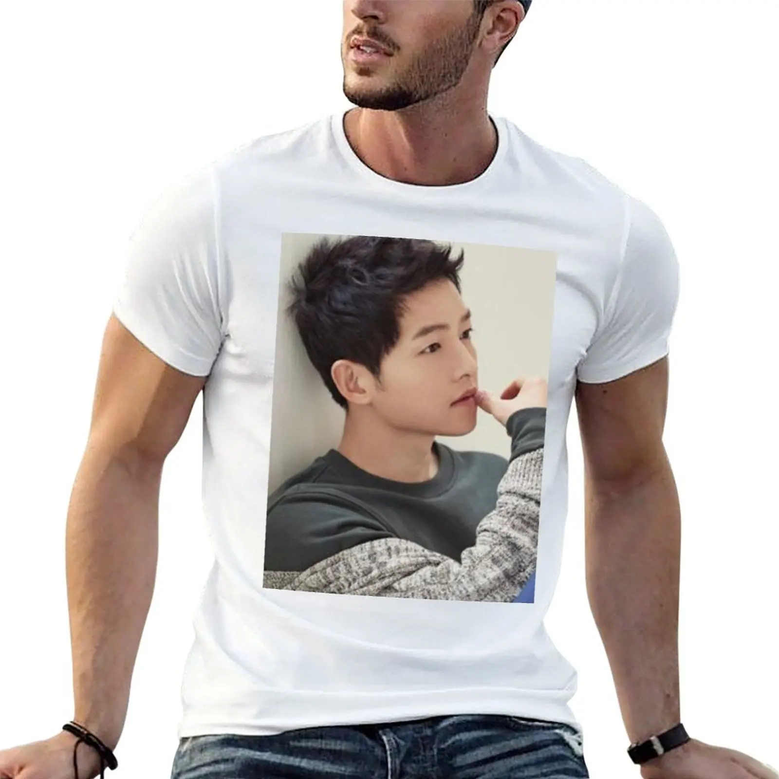 

Song Joong Ki - V26 T-Shirt t shirts for man pack cotton man t shirts for men T-Shirt