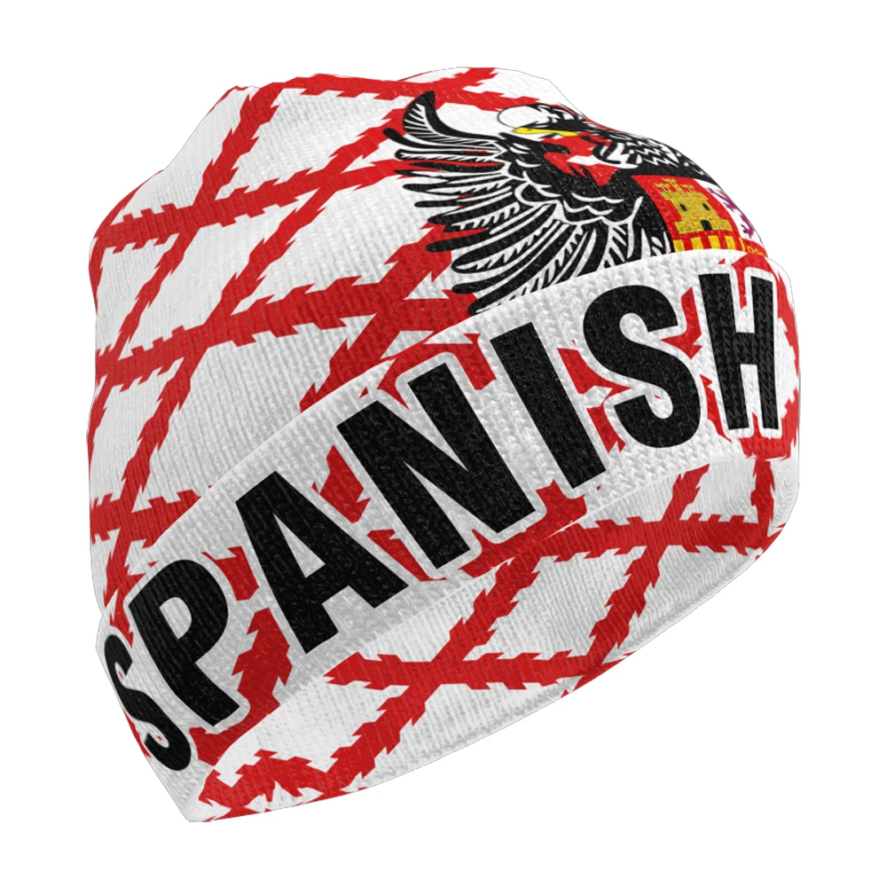 Spanish Empire Knitted Hat Custom Name Number Logo Spain Imperio Flags Burgundy Caps Hispanic Catholic Monarchy Beanies