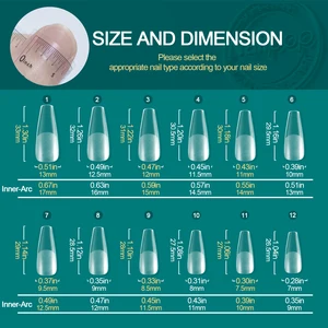 Nagelpop-Soft-Gel für Nägel, Acrylmaterial, durchschnittlicher Mandel, Sarg, künstliche Kapsel, Accessoires und Werkzeuge, 120 Pces per Box 12 Hauptverkaufsnagel Acrigel - №1