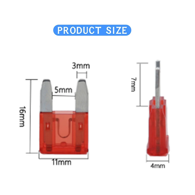 [50-10PCS] Sigortalar Mini Araba Sigortası 1A 2A 3A 5A 7.5A 10A 15A 20A 25A 30A 35A 40A Amp Klip Sigorta Seti Araba Kamyon için