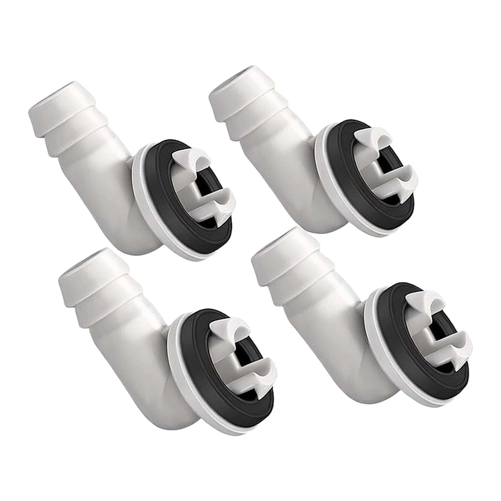 4pcs 15mm Conditioning Drain Nozzle Connector 1.8 Inch PVC Drip Fitting Adapter For Home AC Outdoor Unit Drainage System