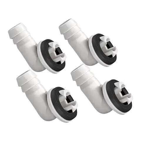 4pcs 15mm Conditioning Drain Nozzle Connector 1.8 Inch PVC Drip Fitting Adapter For Home AC Outdoor Unit Drainage System