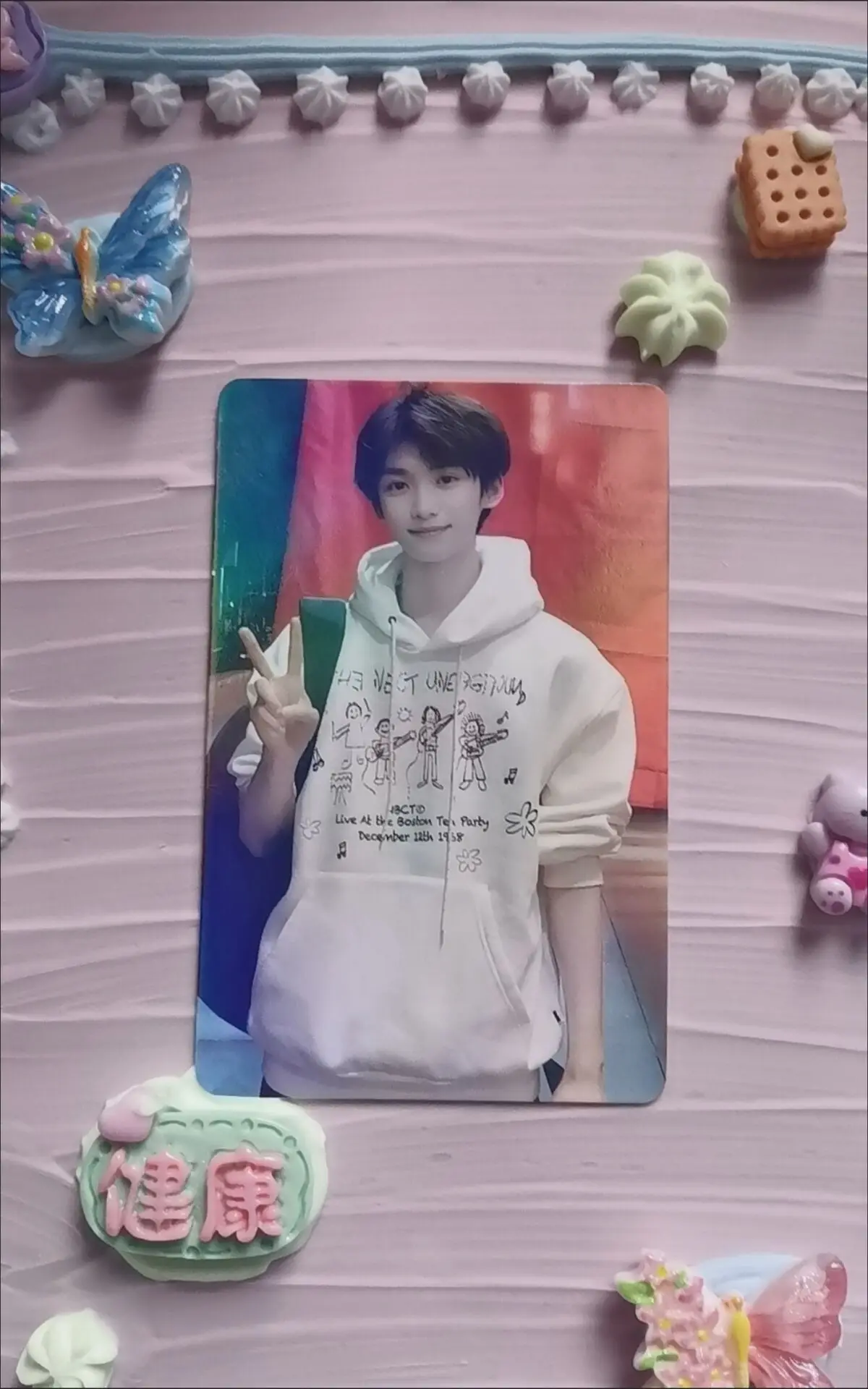 「逆愛」Ziyu、スタイリッシュな周辺機器ボックスセット、3インチの角丸小型カード55枚入り、レーザー高精細コレクション